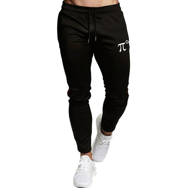 Men's Sweatpants Sports Pants Slim Fit Drawstring Pure Color Leisure Fitness B